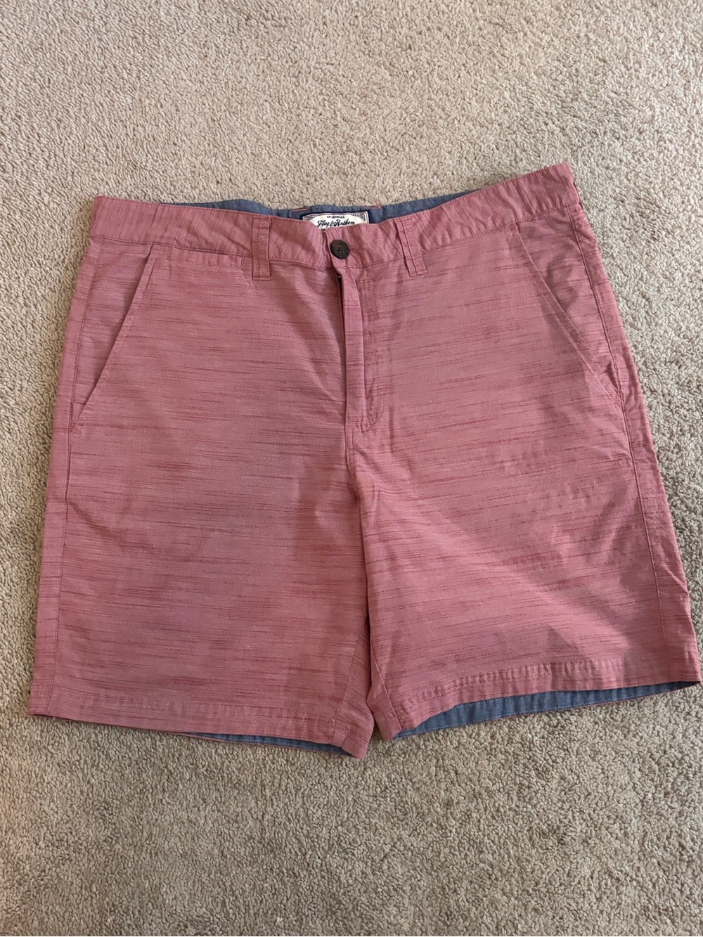 Men's Casual Red Shorts - Lightweight Summer Style
